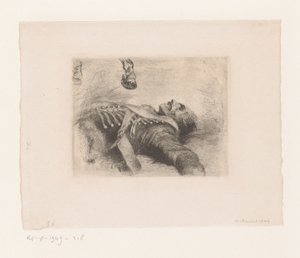 死んだ軽騎兵 作： Adolph Menzel