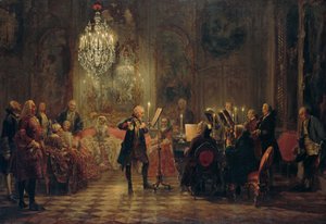 1850-1852年のサンスーシでのフレデリック大王とのフルートコンサート