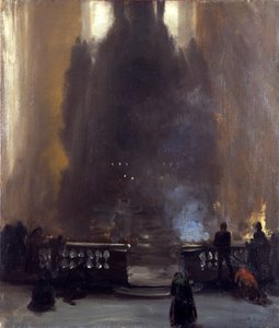 教会の内部（バロック様式の祭壇） 作： Adolph Menzel