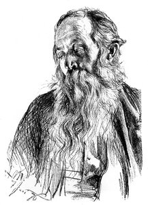 ユダヤ人の研究、c1880-1882 作： Adolph Menzel