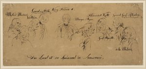 円卓会議：サンスーシの食堂、人名 作： Adolph Menzel