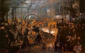 鉄圧延機 作： Adolph Menzel