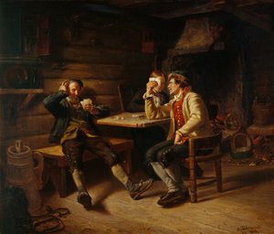 カードプレーヤー 作： Adolph Tidemand