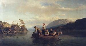 クローデレンでの夕べ 作： Adolph Tidemand
