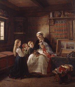 祖母の結婚式の王冠 作： Adolph Tidemand