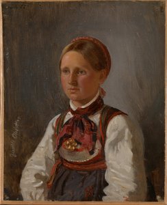 TinnのGunildOlsdatterの肖像 作： Adolph Tidemand