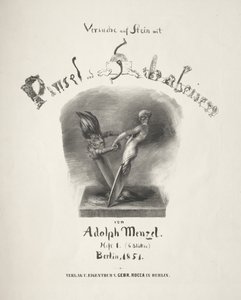 ブラシとスクレーパーを使用した石のエッセイ 作： Adolph Menzel