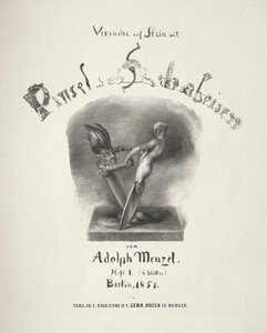 ブラシとスクレーパーを使用した石のエッセイ: タイトル ページ 作： Adolph Menzel