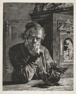 The Antiquary - 自画像 作： Adolph Menzel