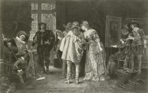 レンブラントのスタジオの愛好家（グラビア） 作： Adolphe Alexandre Lesrel