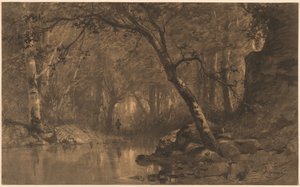 漁師がいる森の川 作： Adolphe Appian