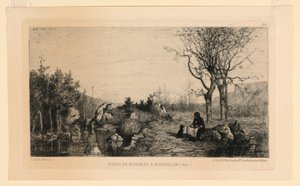 ロシヨンのリュッソー川岸 作： Adolphe Appian