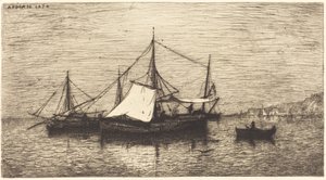 沿岸貿易船、イタリア 作： Adolphe Appian
