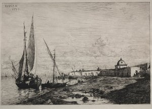 サンレモの港、1878年。 作： Adolphe Appian
