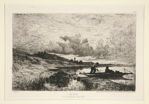 ある晩、リックスのローヌ川岸 作： Adolphe Appian