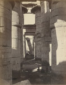上エジプト、カルナックの Hypostyle ホール、カリフォルニア州。 1870年。 作： Adolphe Braun
