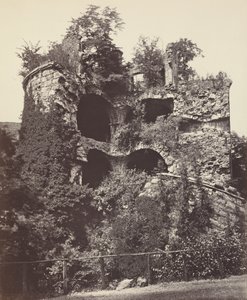 爆発した塔、ハイデルベルク城、c.1865年（写真） 作： アドルフ・ブラウン
