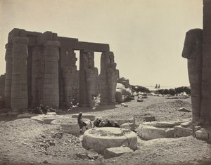 ラメセウム、テーベ、1869年。 作： Adolphe Braun