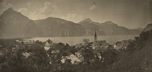 スイスのフルーレンの眺め 作： Adolphe Braun