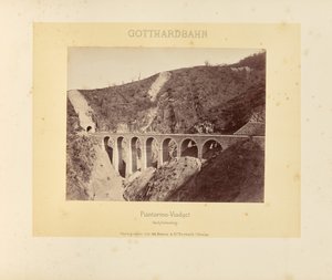 ゴッタルド鉄道：ピアントリーノ高架橋（完成後） 作： Adolphe Braun and Cie