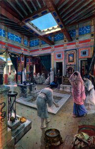 古代ローマ人の家庭生活、19 世紀。 作： Adolphe Forestier