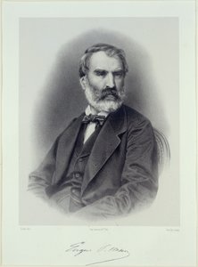 作家ウジェーヌ・ペレタン 1813-1884 の肖像画。 作： Adolphe Guillon