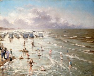 オステンドのビーチ、1892
