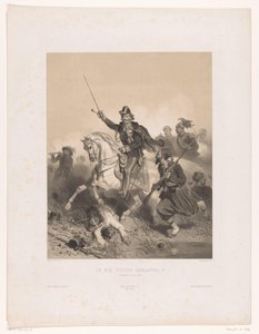 パレストロの戦いでのイタリア王ヴィクトル エマヌエーレ 2 世 Le roi Victor Emmanuel II (オブジェクトのタイトル) 作： Adolphe Jean Baptiste Bayot