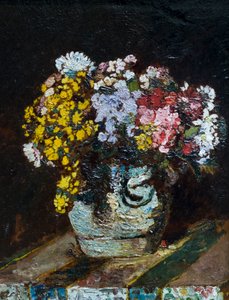 野の花の花瓶 1870-80年頃 木に油彩 作： Adolphe Joseph Thomas Monticelli