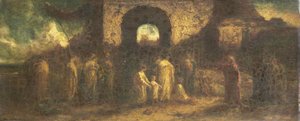 キリストは子供たちを祝福します 作： Adolphe Joseph Thomas Monticelli