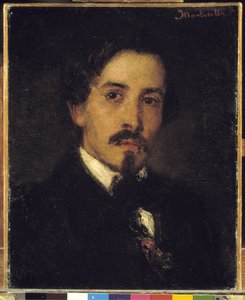 画家フェルディナンド・ヴィオラを想定した肖像画、1859年（油彩・キャンバス 作： Adolphe Joseph Thomas Monticelli