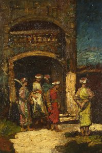 死刑執行人、c.1860-80（パネルに油彩）