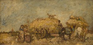 ヘイフィールド、c。 1870 作： Adolphe Joseph Thomas Monticelli