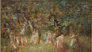 スイング 作： Adolphe Joseph Thomas Monticelli
