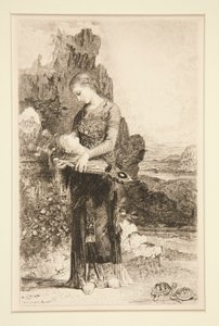 オルフェウスの首を運ぶトラキアの娘 作： Adolphe Lalauze