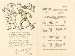 素朴な騎士道; キリストの恋人; 結婚; 肉屋 作： Adolphe Leon Willette
