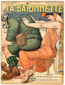 La Baionnette "の表紙、風刺的な色使い