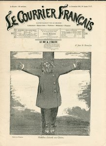 The Courier francais」47号の表紙、Satirique en N & B 作： Adolphe Leon Willette