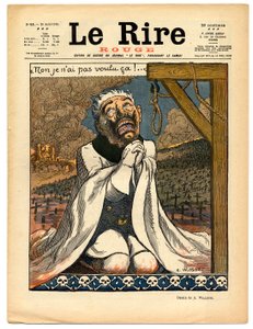 赤い笑い "の表紙、色で風刺する 作： Adolphe Leon Willette
