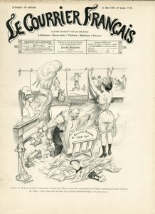 Le Courrier francais」の表紙に描かれたAdolphe dit Willette（1857-1926）のイラスト。 作： Adolphe Leon Willette