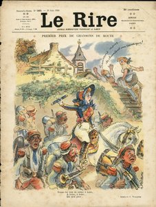 Le Lire」誌の表紙に描かれたAdolphe dit Willette（1857-1926）のイラスト 作： Adolphe Leon Willette