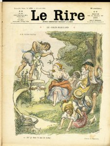 Le Rire」誌の表紙に描かれたAdolphe dit Willette（1857-1926）のイラスト