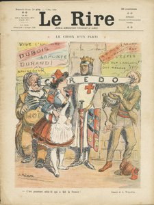 Le Rire』の表紙を飾るAdolphe dit Willette（1857-1926）のイラスト 07/05/10 - 政党選択 - 選挙 - マリアンヌ 作： Adolphe Leon Willette