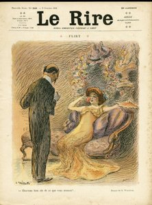 Le Rire』誌の表紙を飾るAdolphe dit Willette（1857-1926）のイラスト、09/10/09 - Flirt - 恋愛、ファッション、内部建築 作： Adolphe Leon Willette