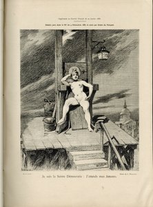 Le Courrier francais』no.4に掲載されたAdolphe dit Willette（1857-1926）のイラスト。 作： Adolphe Leon Willette