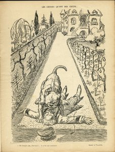 Adolphe dit Willette (1857-1926) のイラスト（Le Rire, 27/02/09） - Les ceusses que on des chiens - 建築・アーバニズム・動物 - 犬・Pitt-Bull 作： Adolphe Leon Willette
