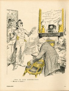 バタープレート」123番、カラーの風刺画 作： Adolphe Leon Willette