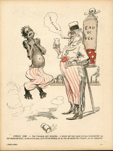 バタープレート、199番、カラーの風刺画 作： Adolphe Leon Willette