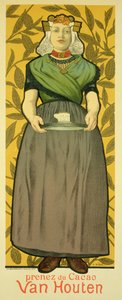 「ヴァン・ホーテンココア」を宣伝するポスターの複製、1893