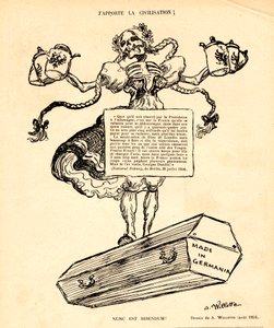赤い笑い、N＆Bでの風刺 作： Adolphe Leon Willette